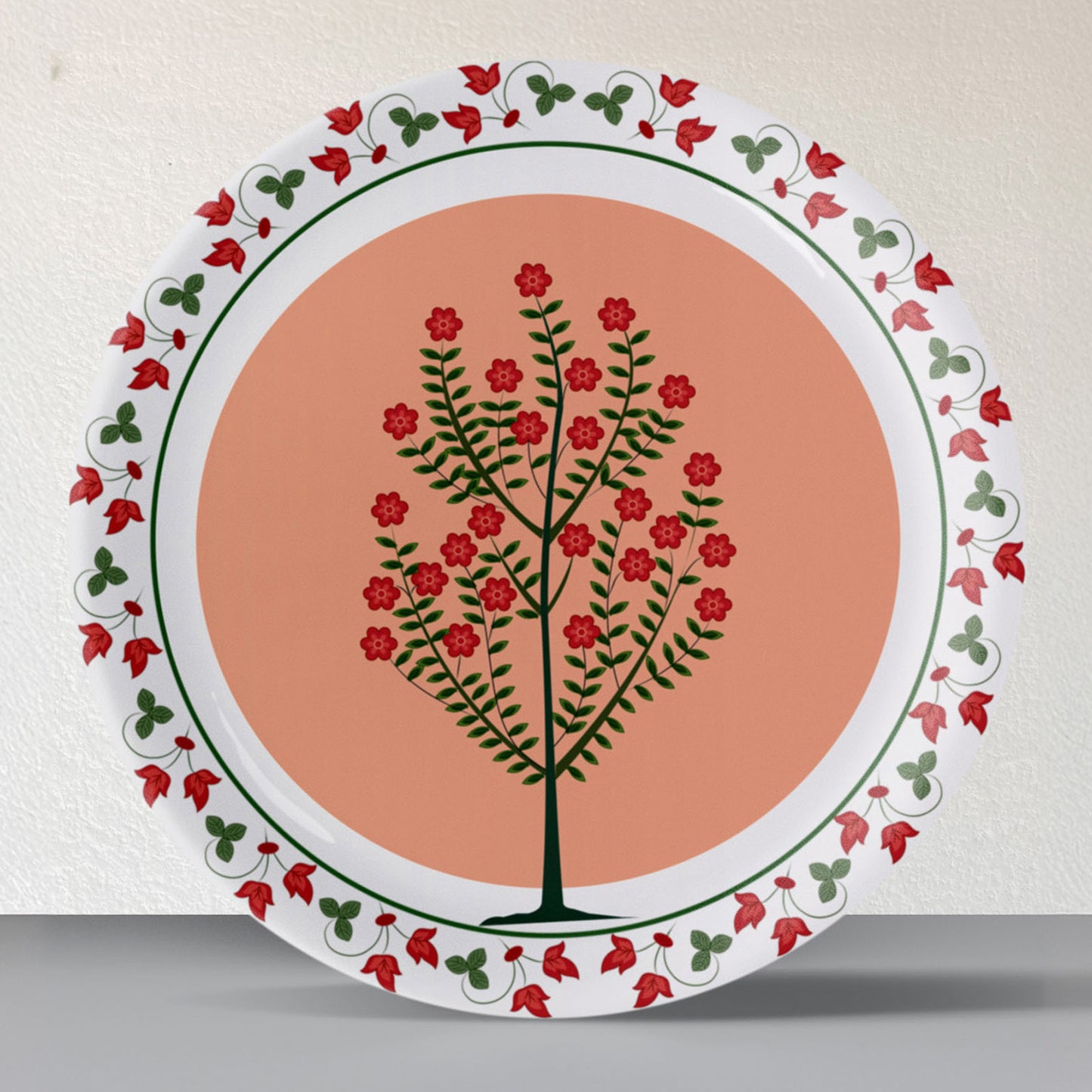 Mughal Garden-Inspired Tropical Elegance floral bloom plate