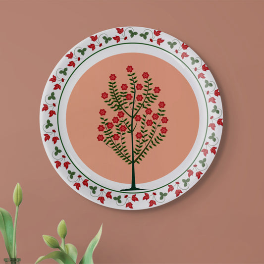 Mughal Garden-Inspired Tropical Elegance floral bloom plate