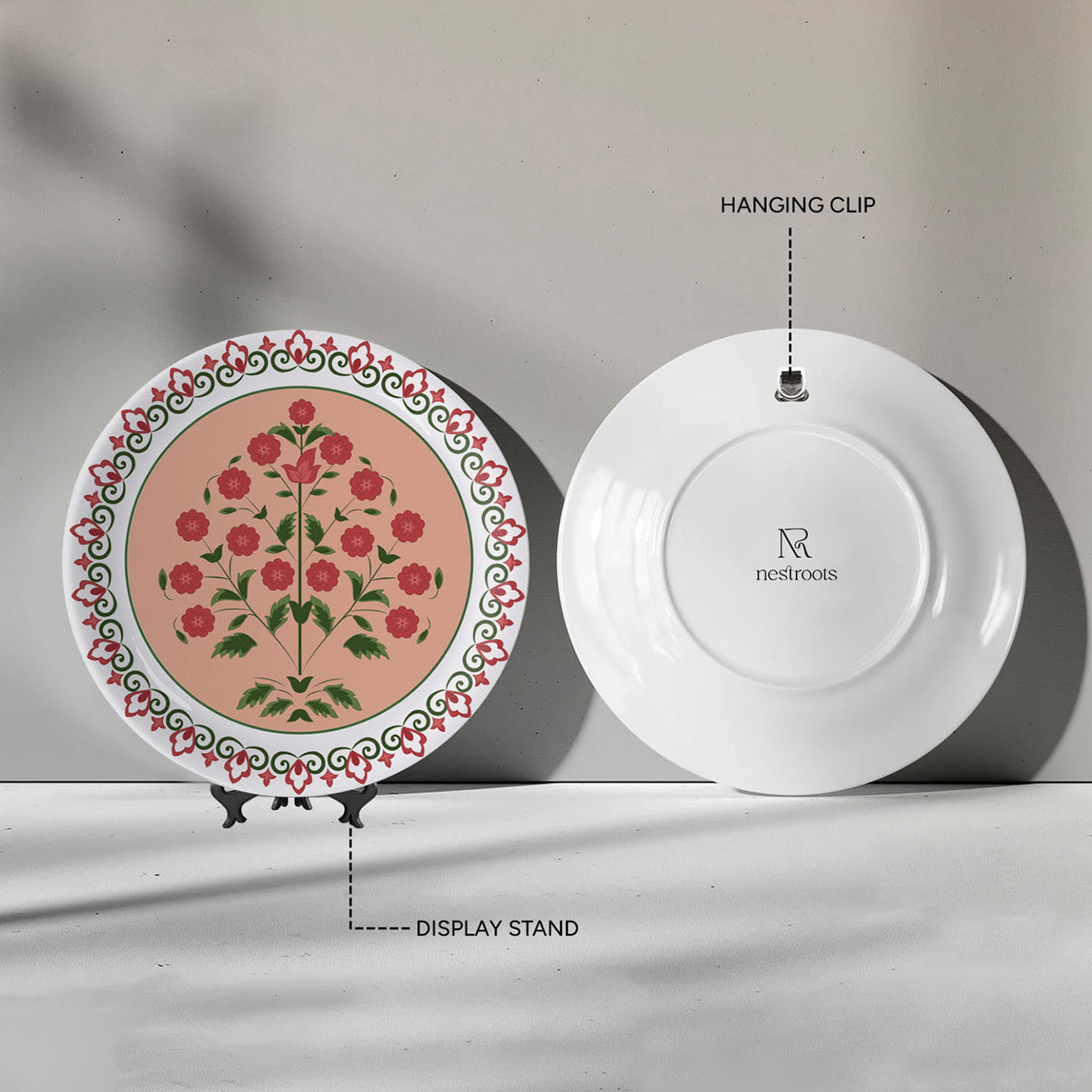 Mughal Garden-Inspired Tropical Elegance blooming tree plate