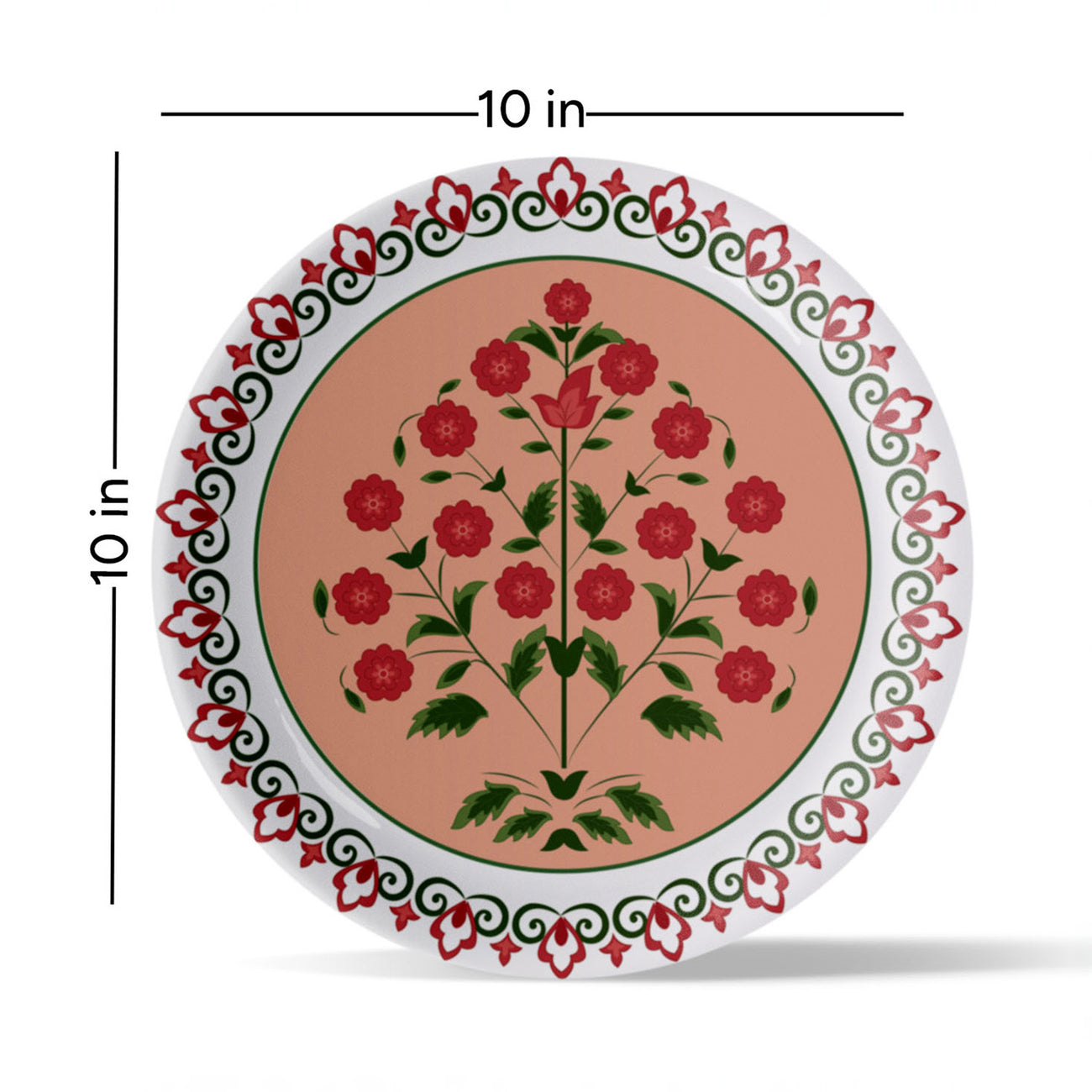 Mughal Garden-Inspired Tropical Elegance blooming tree plate