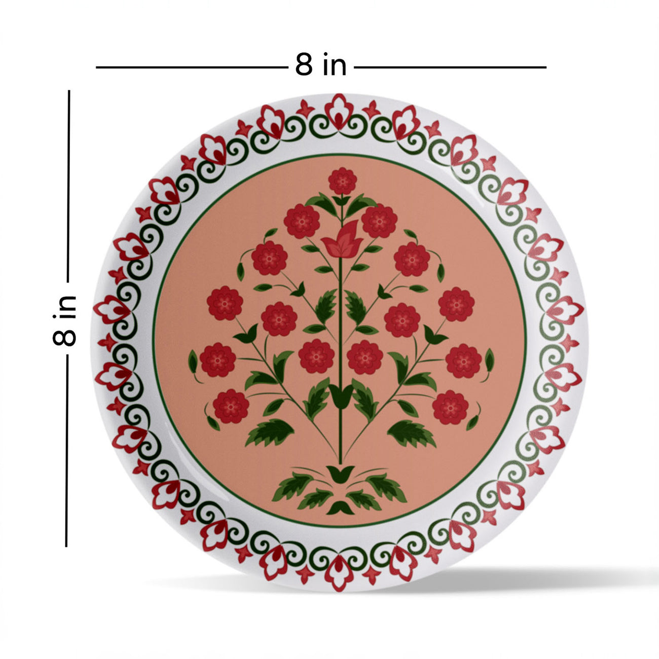 Mughal Garden-Inspired Tropical Elegance blooming tree plate