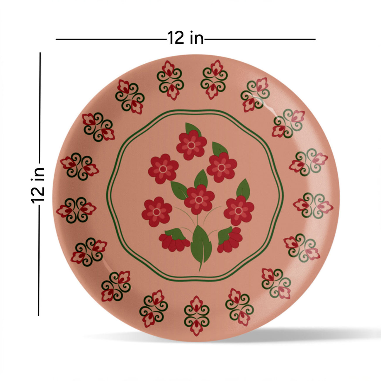 Mughal Garden-Inspired Tropical Elegance collage Wall Plates Set of 6