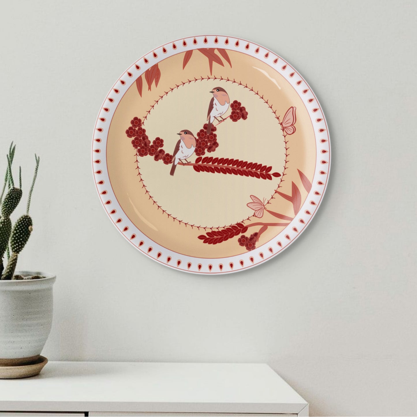 Nature-Inspired Art bird chirping for Every Room plate