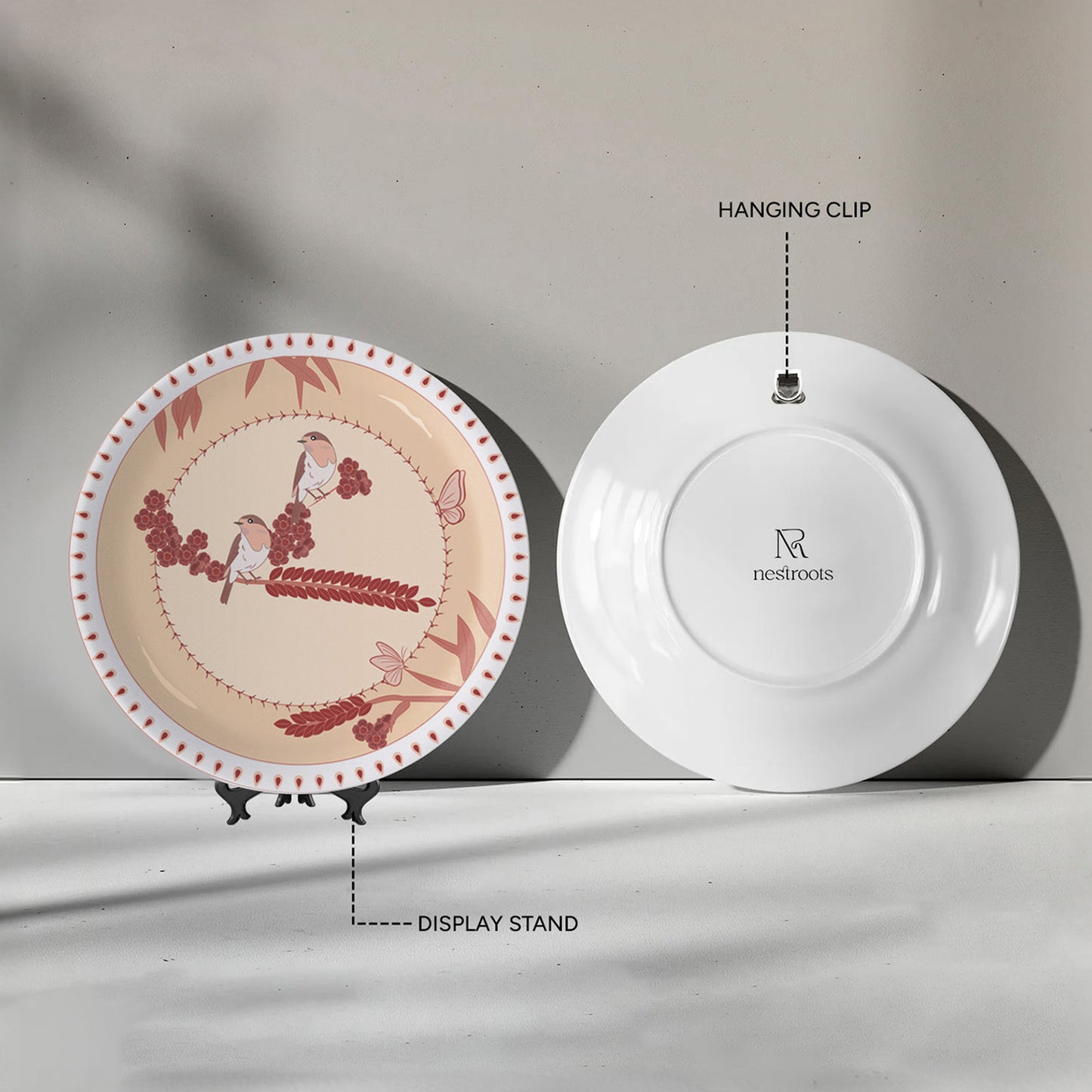 Nature-Inspired Art bird chirping for Every Room plate