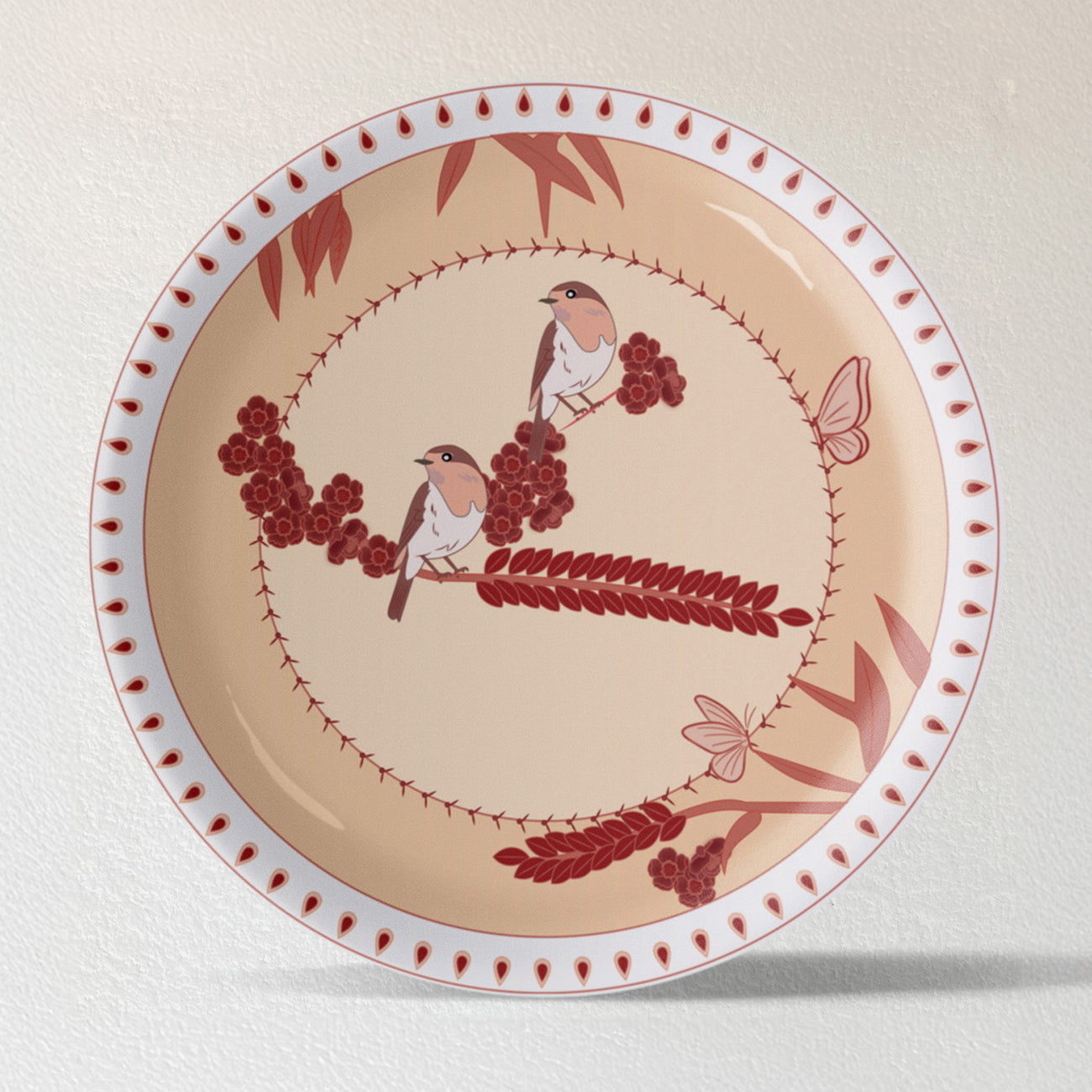 Nature-Inspired Art bird chirping for Every Room plate