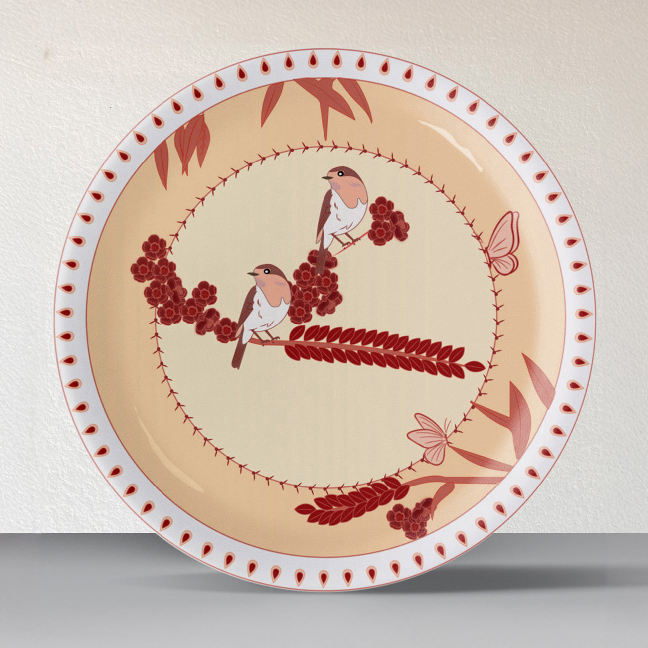 Nature-Inspired Art bird chirping for Every Room plate