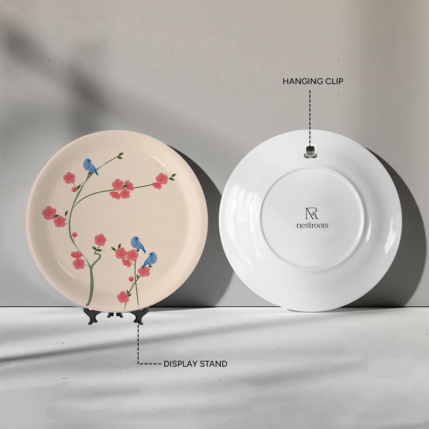 Nature Art for Every Corner cherry blossom porcelain plate