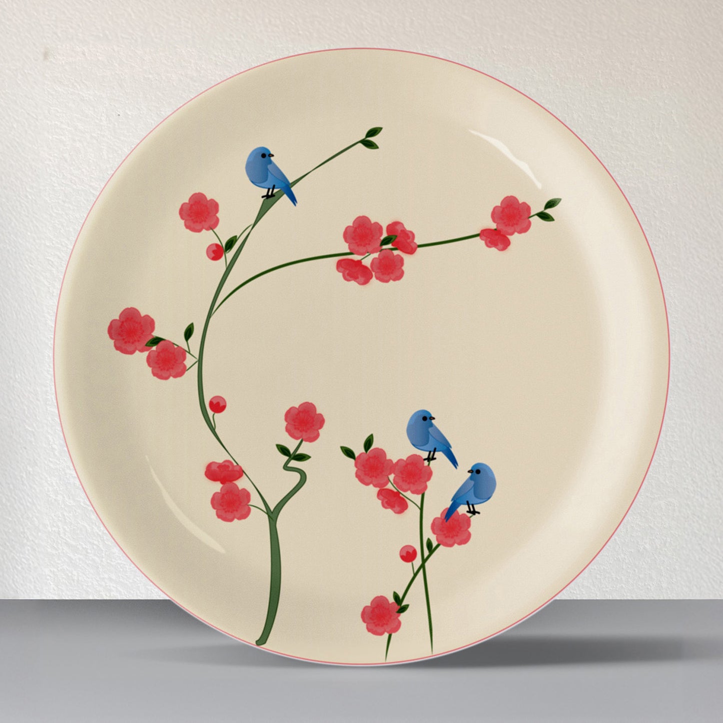 Nature Art for Every Corner cherry blossom porcelain plate