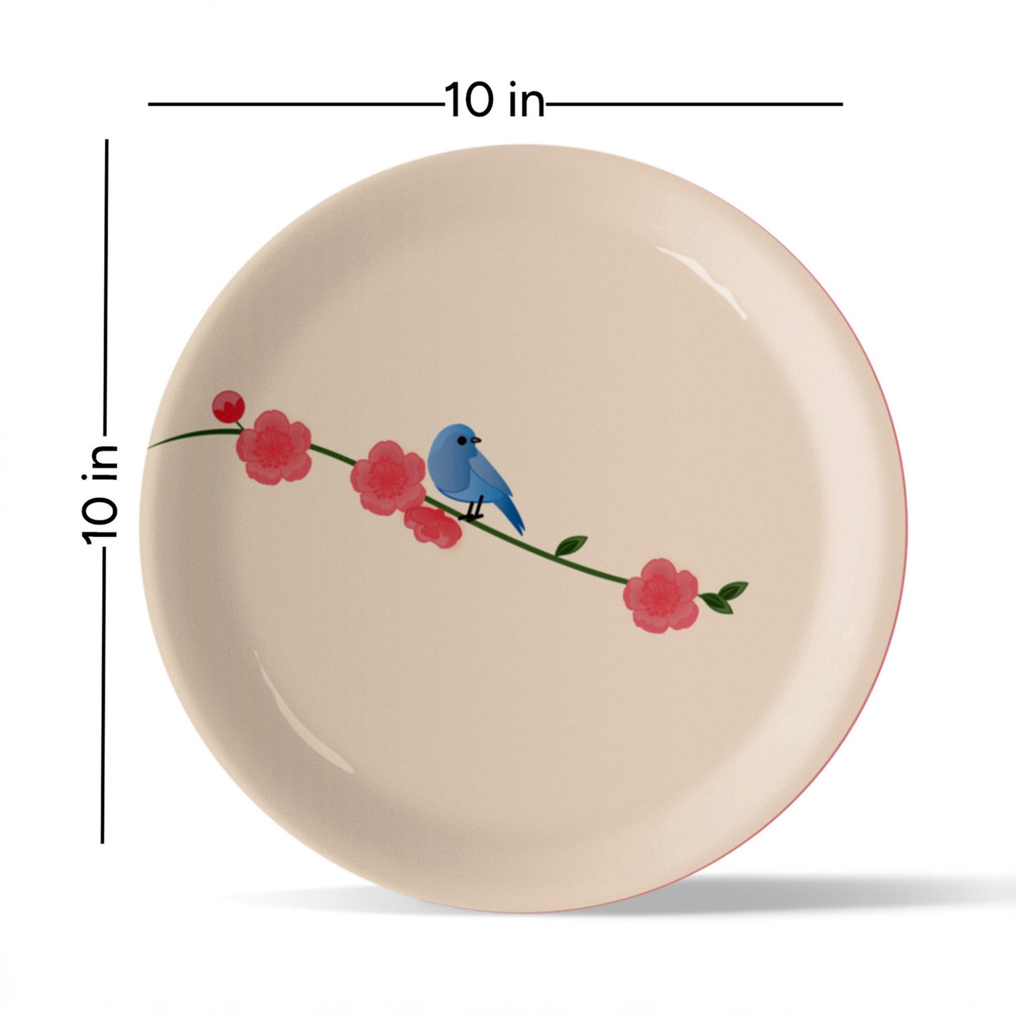 Nature Art for Every Corner cherry blossom bird porcelain plate