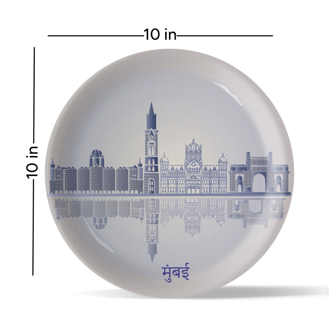 Urban Dreamscapes: Cityscape Mumbai Artistry porcelain plate