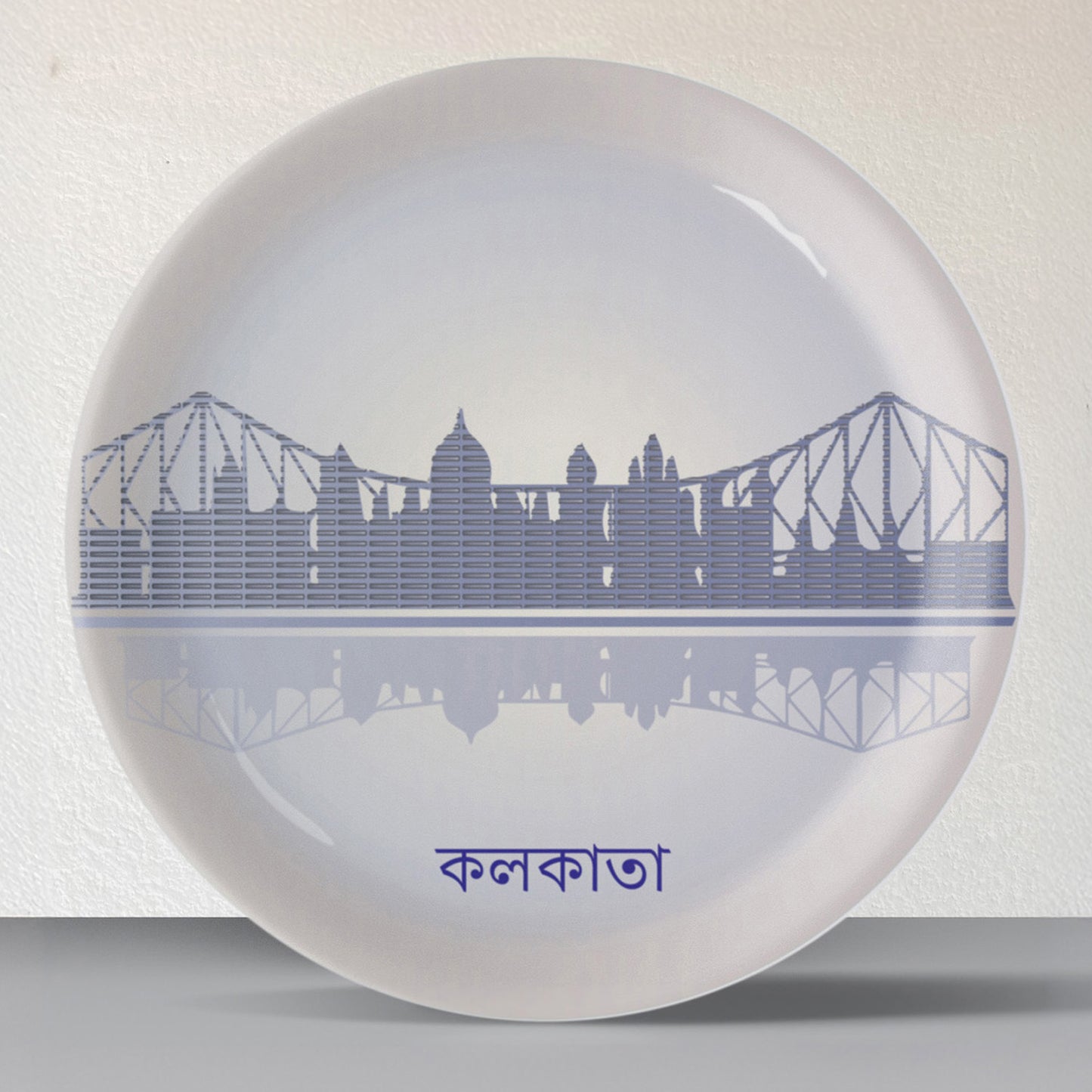 Urban Dreamscapes: Cityscape Kolkata Artistry porcelain plate