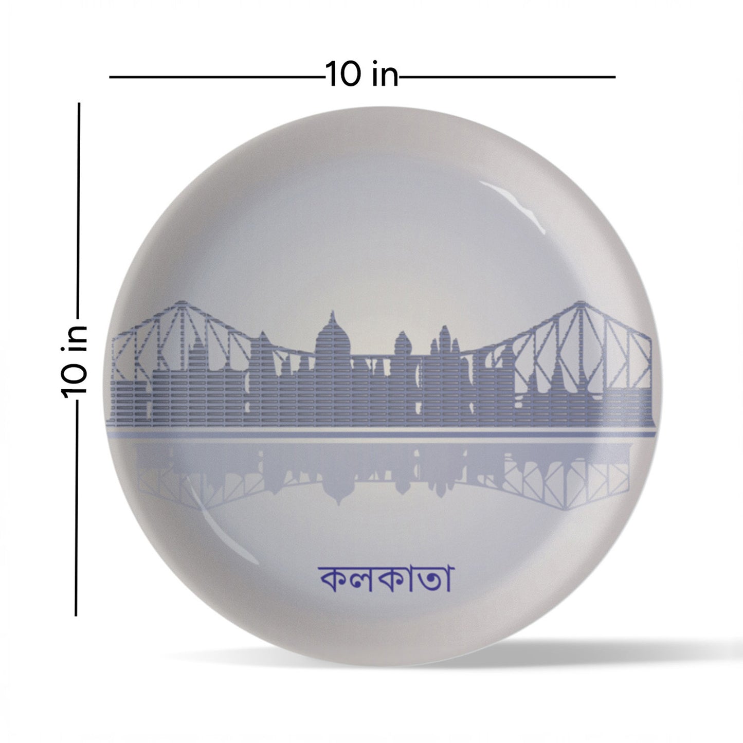 Urban Dreamscapes: Cityscape Kolkata Artistry porcelain plate