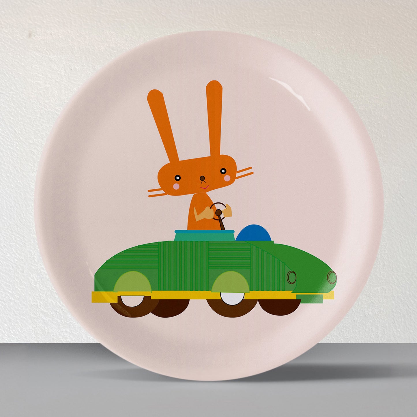 Playful Art for Kids' Rooms Bunny porcelain plate