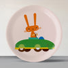 Playful Art for Kids' Rooms Bunny porcelain plate