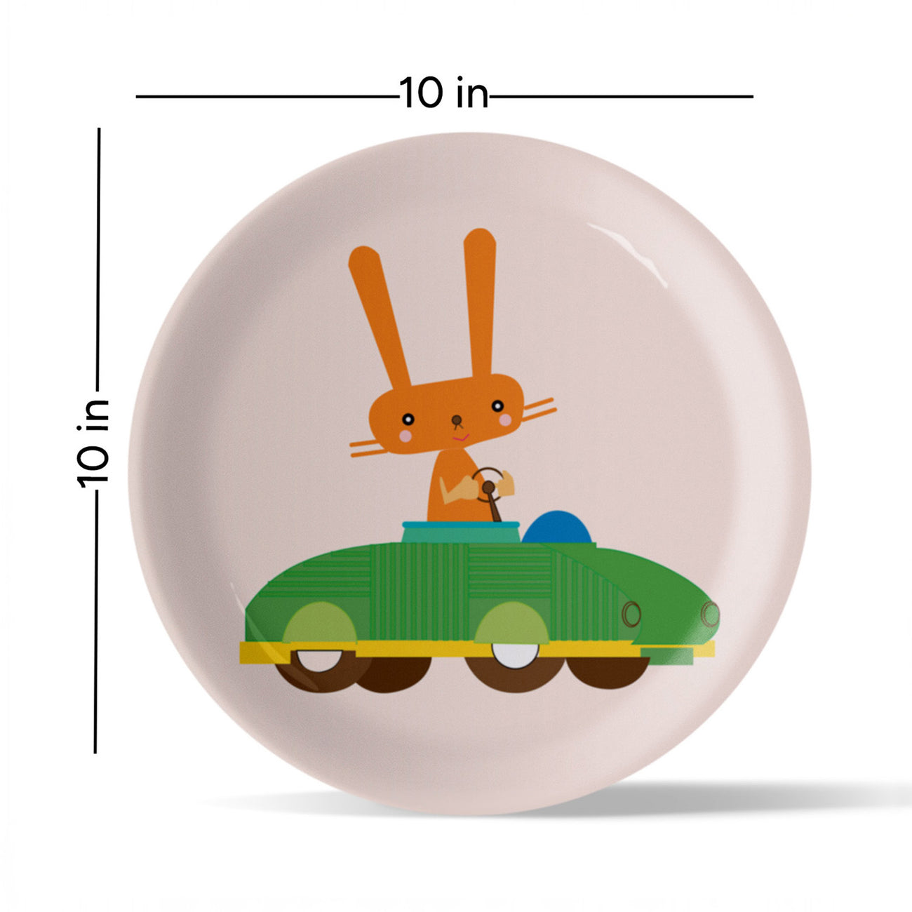 Playful Art for Kids' Rooms Bunny porcelain plate