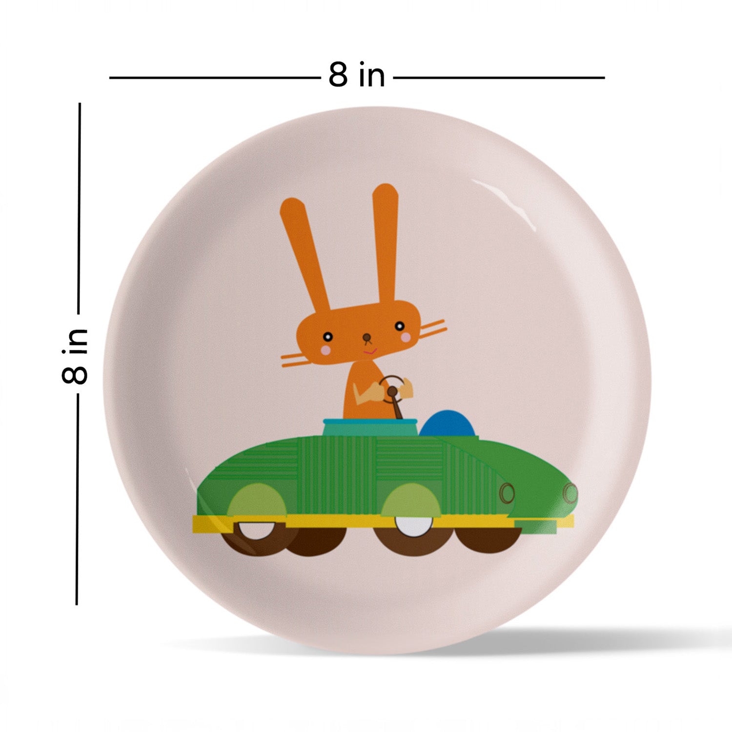 Playful Art for Kids' Rooms Bunny porcelain plate