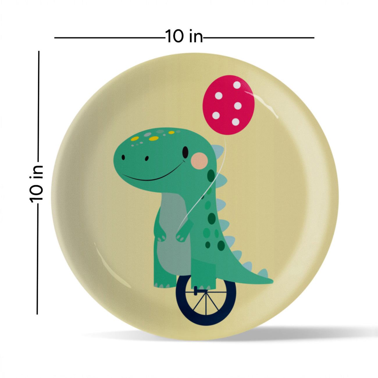 Playful Art for Kids' Rooms Dino porcelain plate