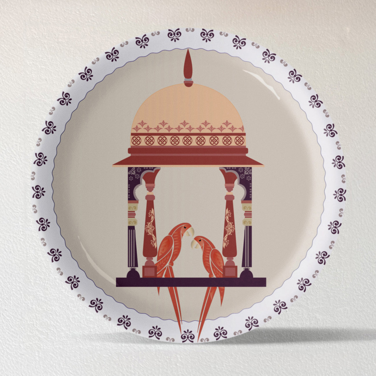 Harmony of Nature and Artistry parrot plate