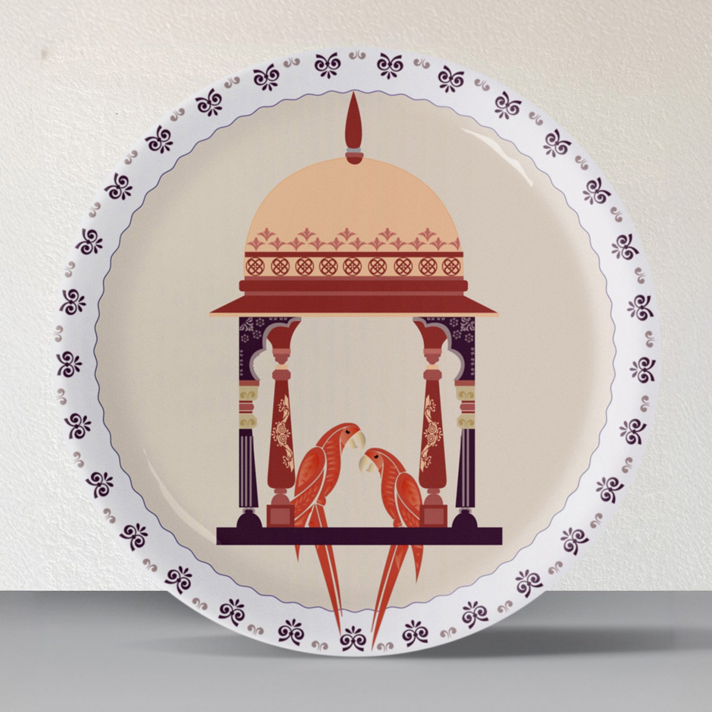 Harmony of Nature and Artistry parrot plate