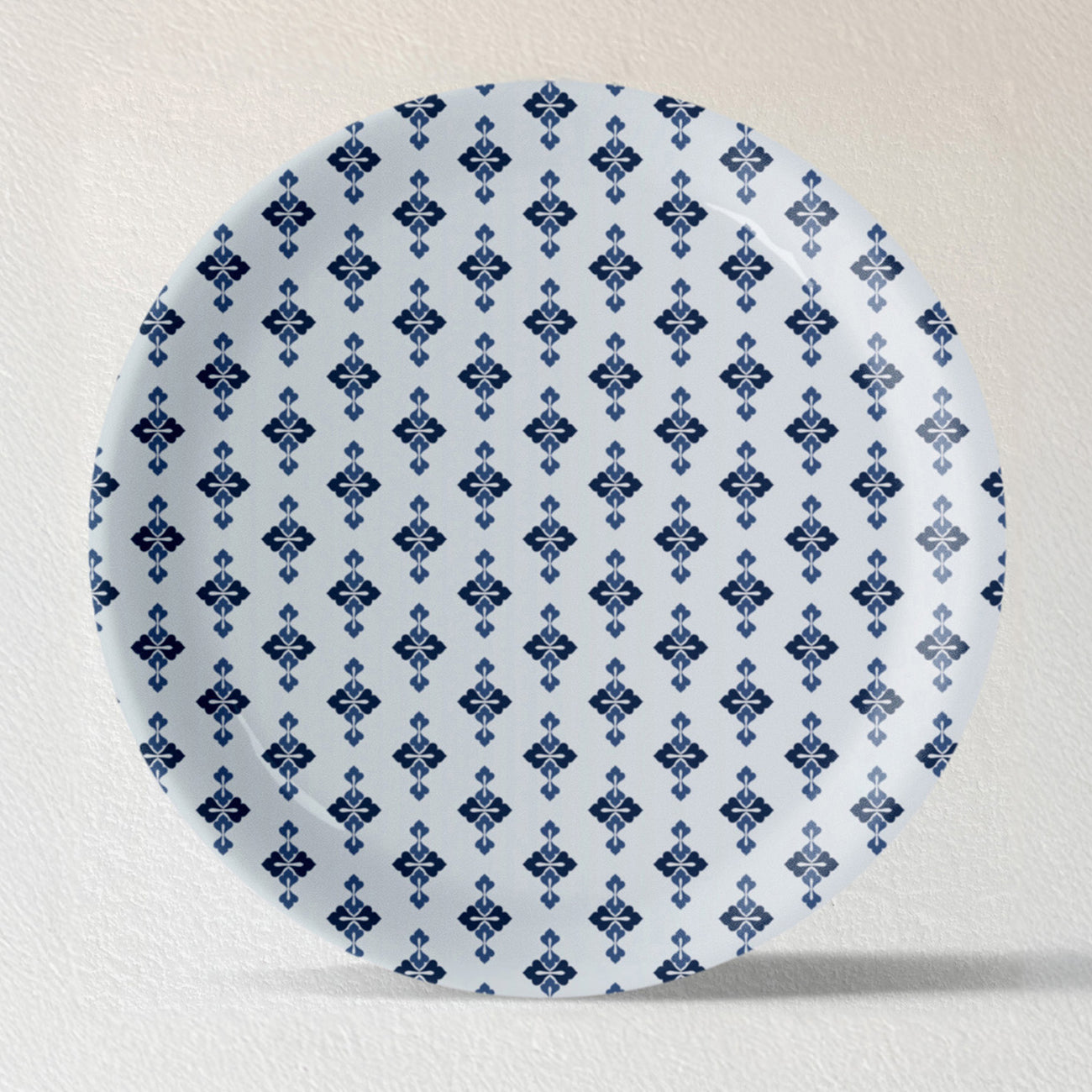 Abstract Geometry in Everyday Art Blue Pottery Inspired disty plate