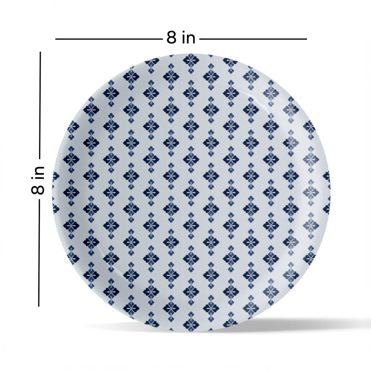 Abstract Geometry in Everyday Art Blue Pottery Inspired disty plate