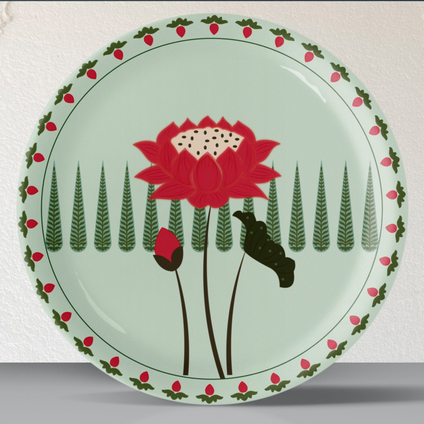 Lotus: Symbol of Beauty and Purity floral tree plate