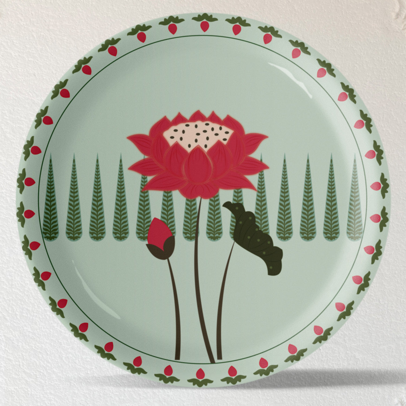 Lotus: Symbol of Beauty and Purity floral tree plate