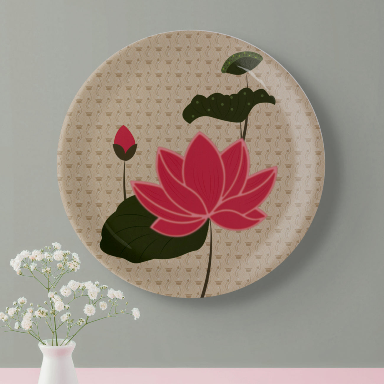 Lotus: Symbol of Beauty and Purity floral leaf plate