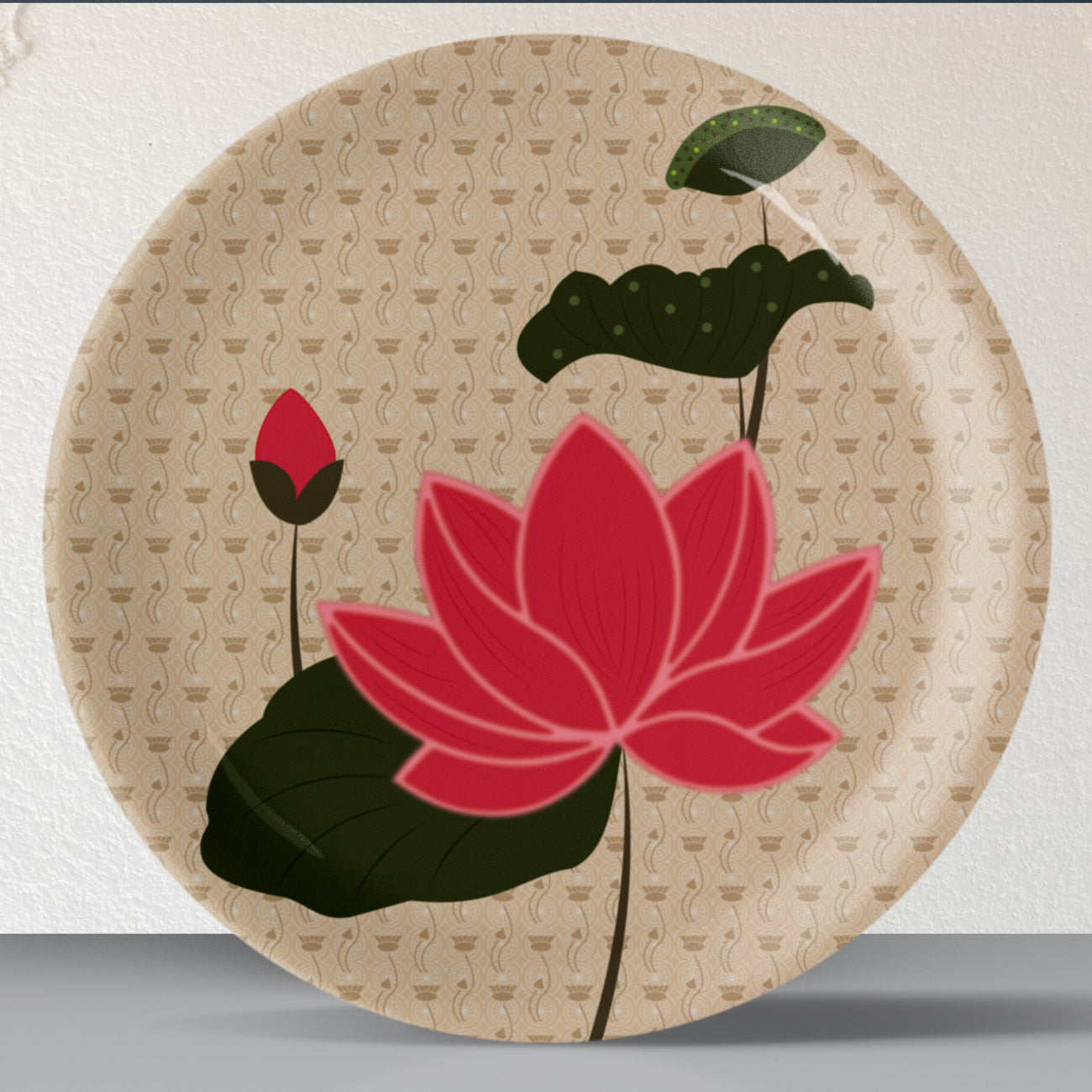 Lotus: Symbol of Beauty and Purity floral leaf plate