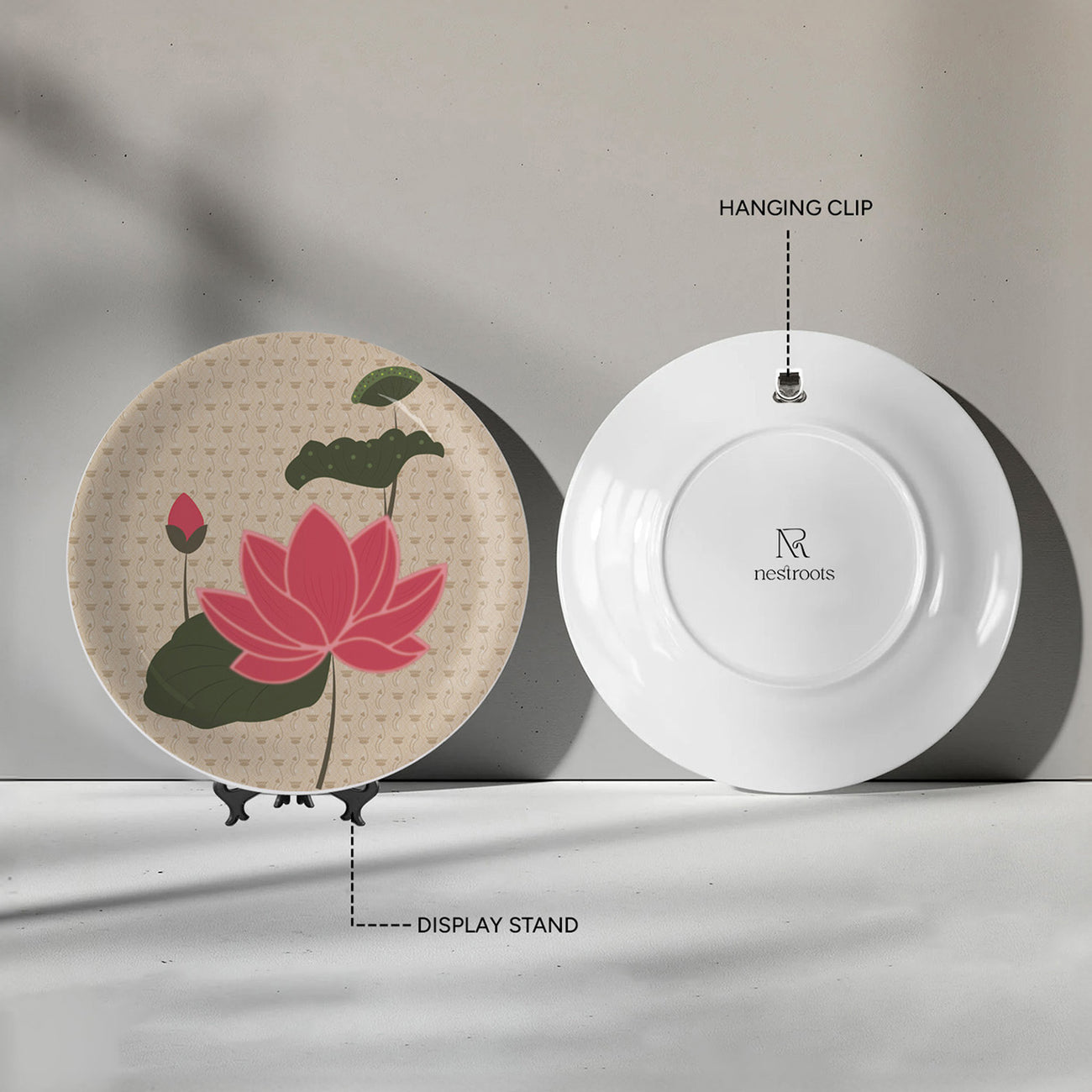 Lotus: Symbol of Beauty and Purity collage Wall Plates Set of 5