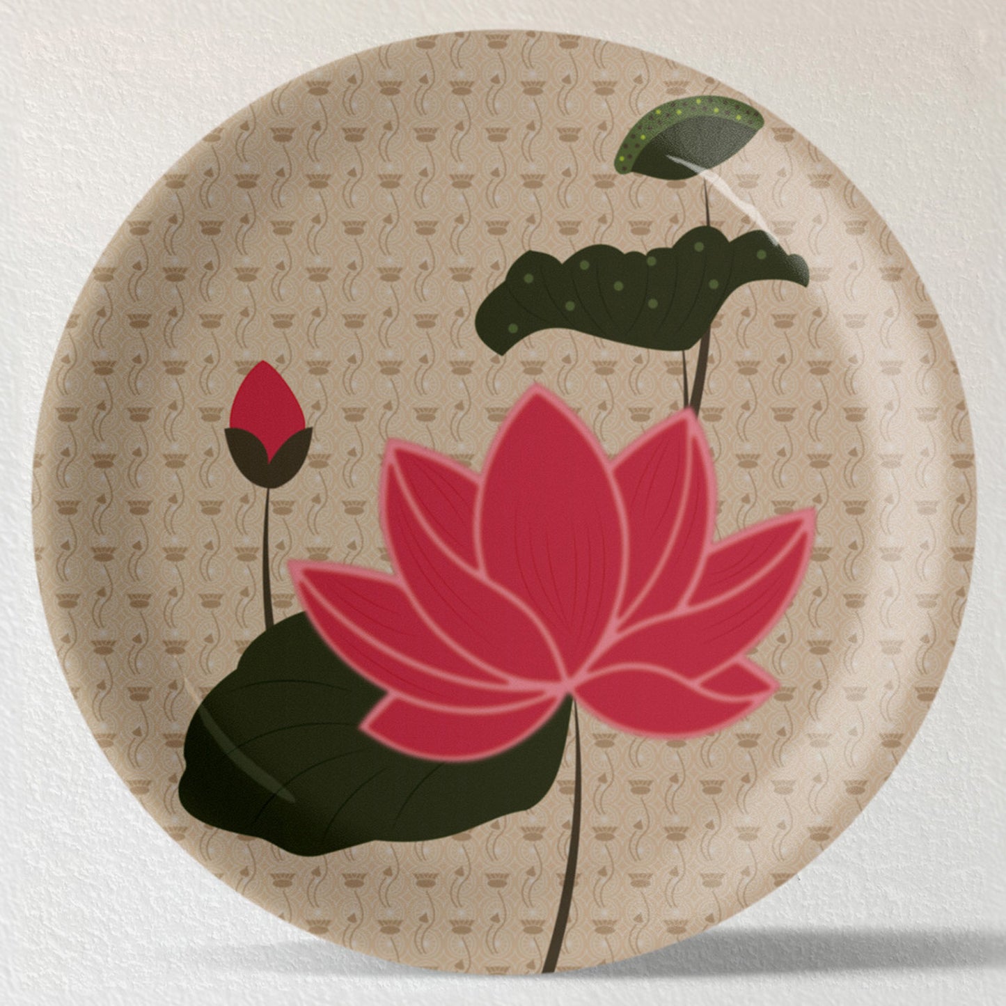 Lotus: Symbol of Beauty and Purity collage Wall Plates Set of 5