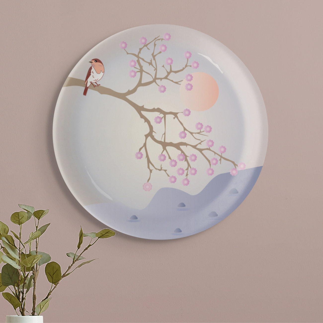 Spring-Inspired Art for Serene Spaces bird porcelain plate