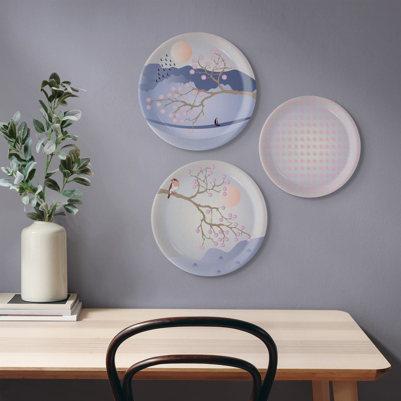 Spring-Inspired Art for Serene Spaces bird porcelain plate