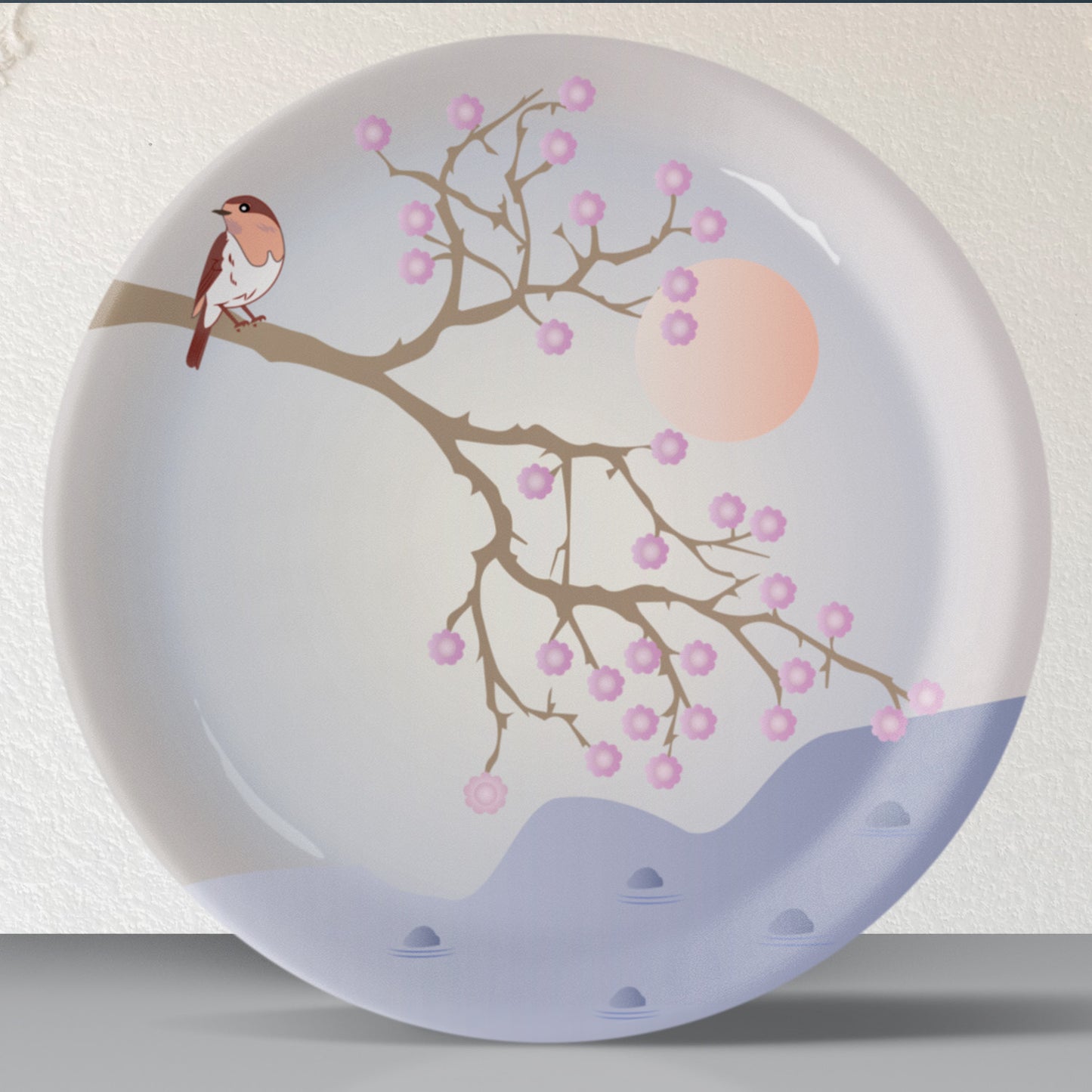 Spring-Inspired Art for Serene Spaces bird porcelain plate