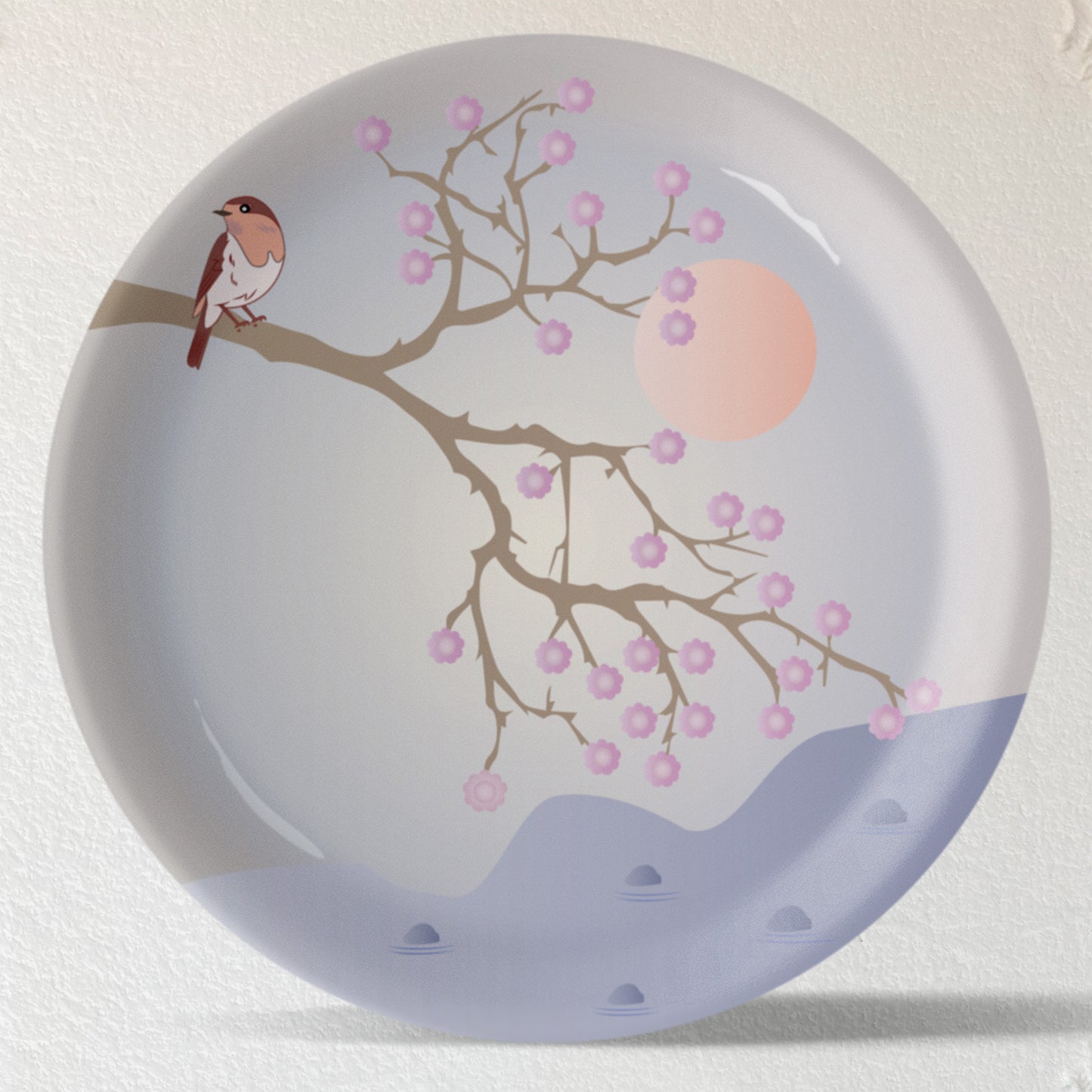 Spring-Inspired Art for Serene Spaces bird porcelain plate