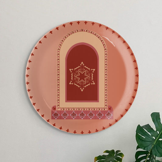 Vibrant Bohemian Art for Spaces window inscribed porcelain plate