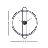 Online Best Price Gunmetal Hour Display Wall Clock India Store