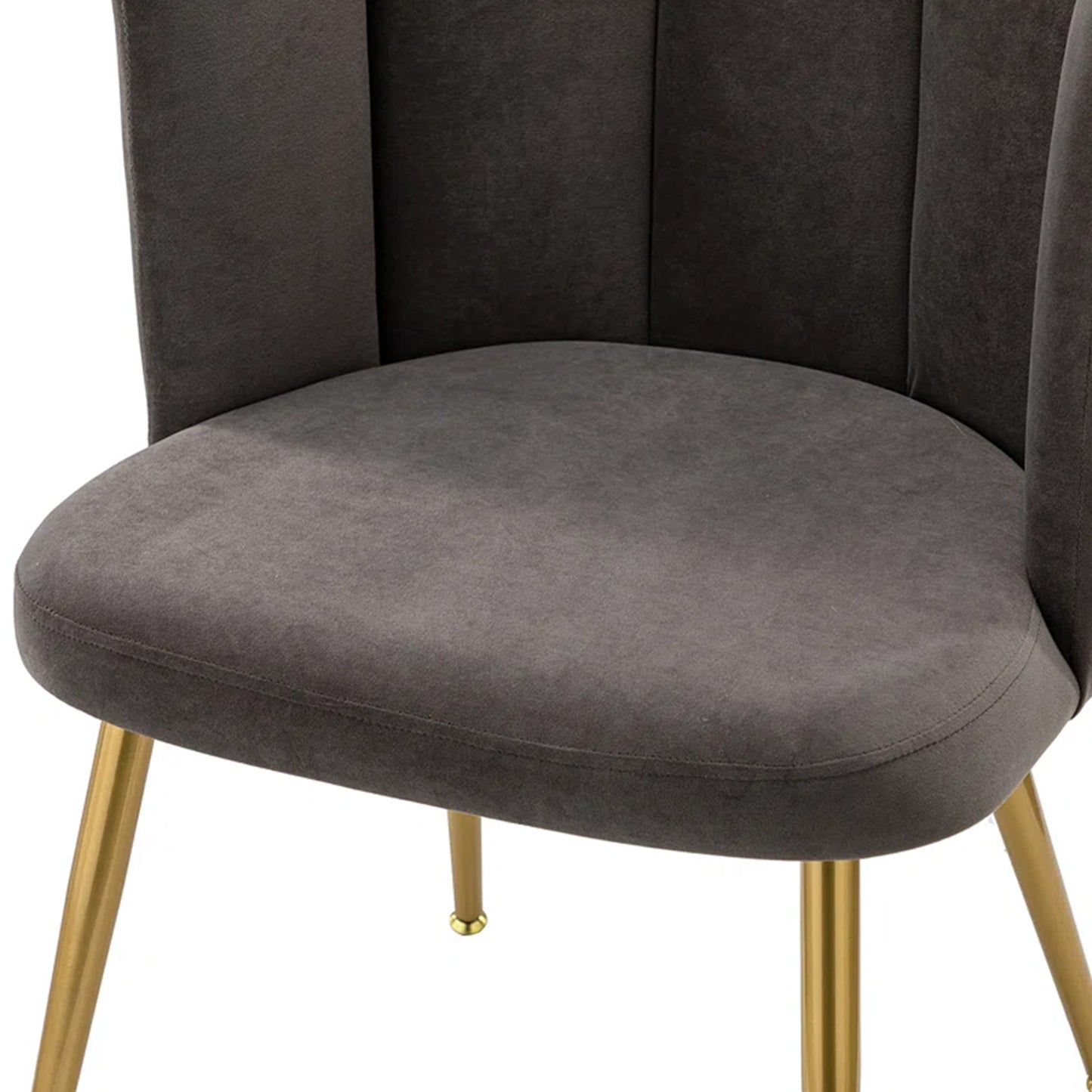 Online Best Velvet Petal Back Chair Grey Shop Now