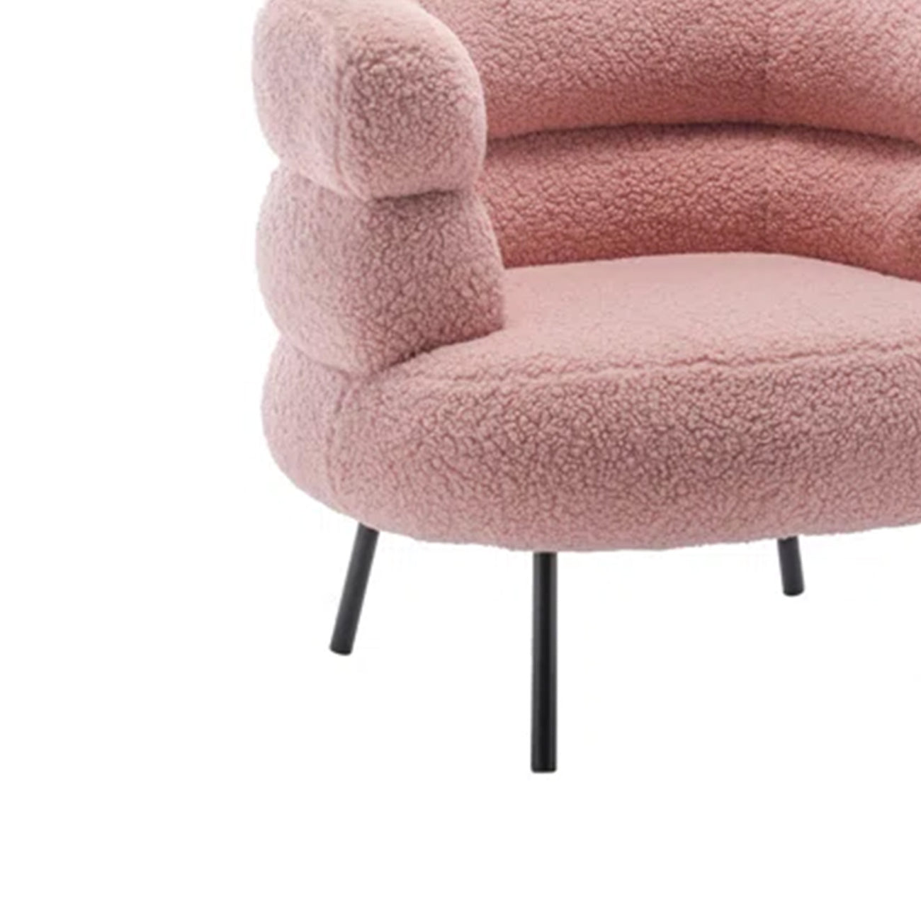 Online Exquisite Boucle Accent Chair Design Pink Best Price