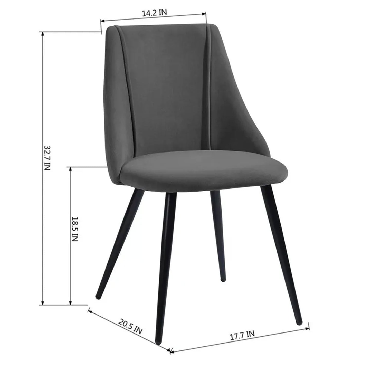 Buy Velvet Dining Chair Grey Online Store