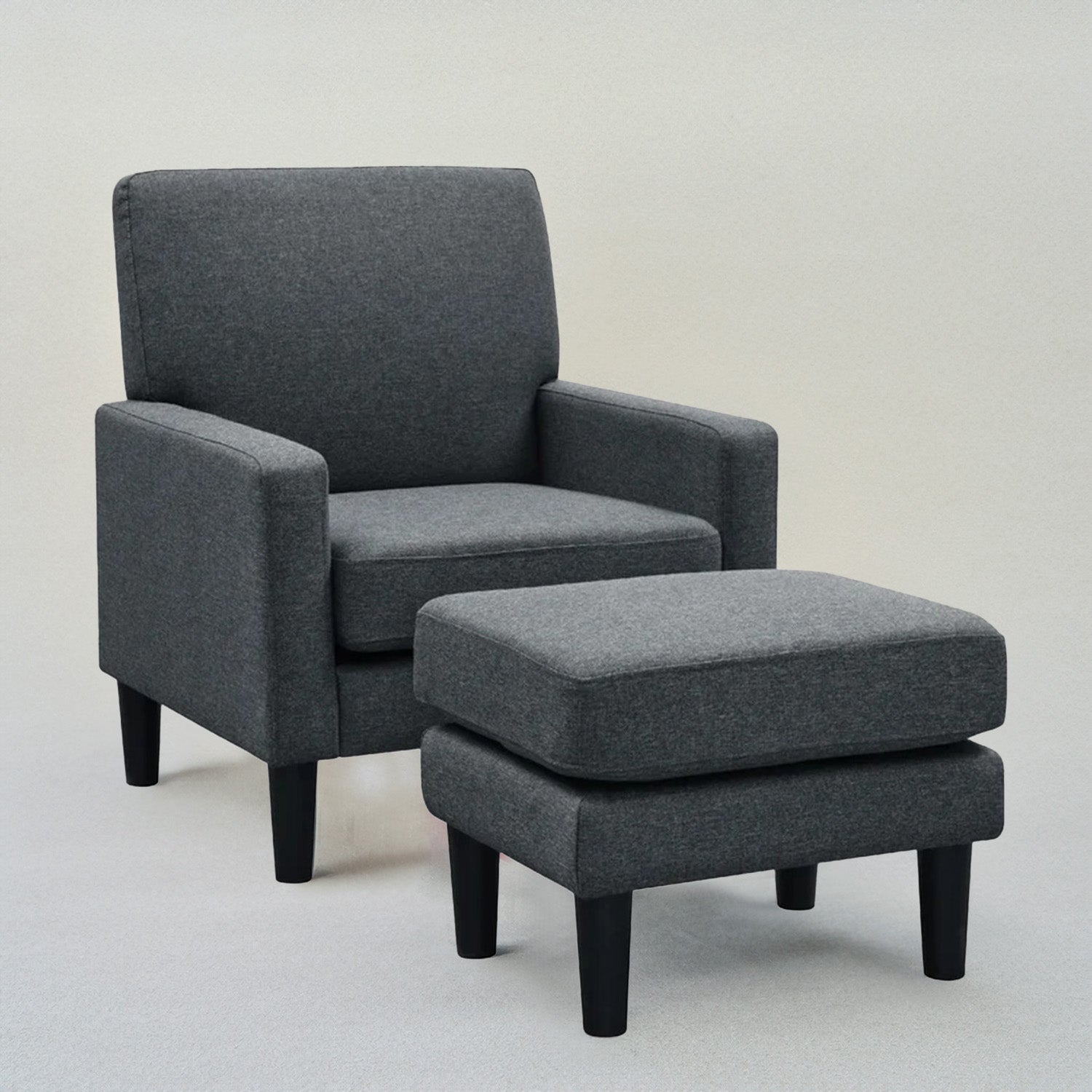 Buy Opulent Accent Chairs With Ottoman Footrest Grey Online