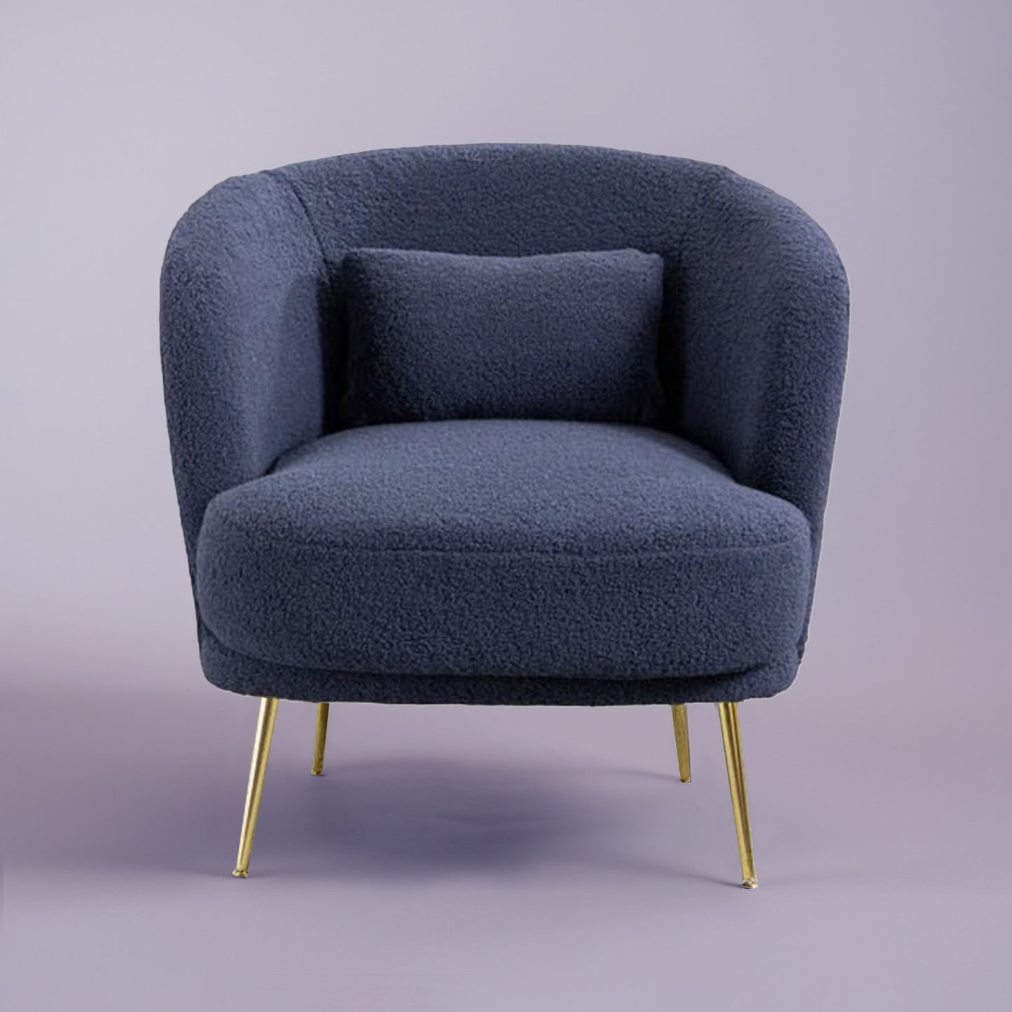 Buy Plush Velvet Accent Chair Blue Online