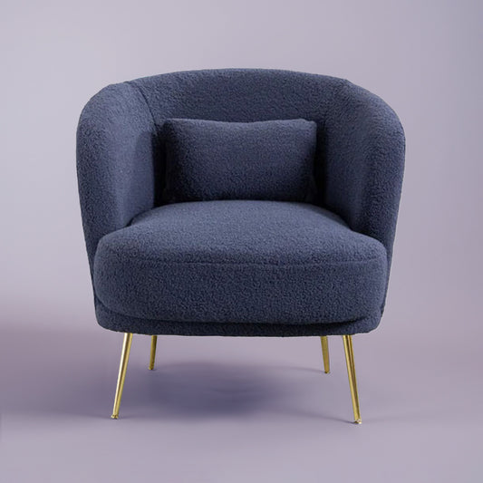 Buy Plush Velvet Accent Chair Blue Online