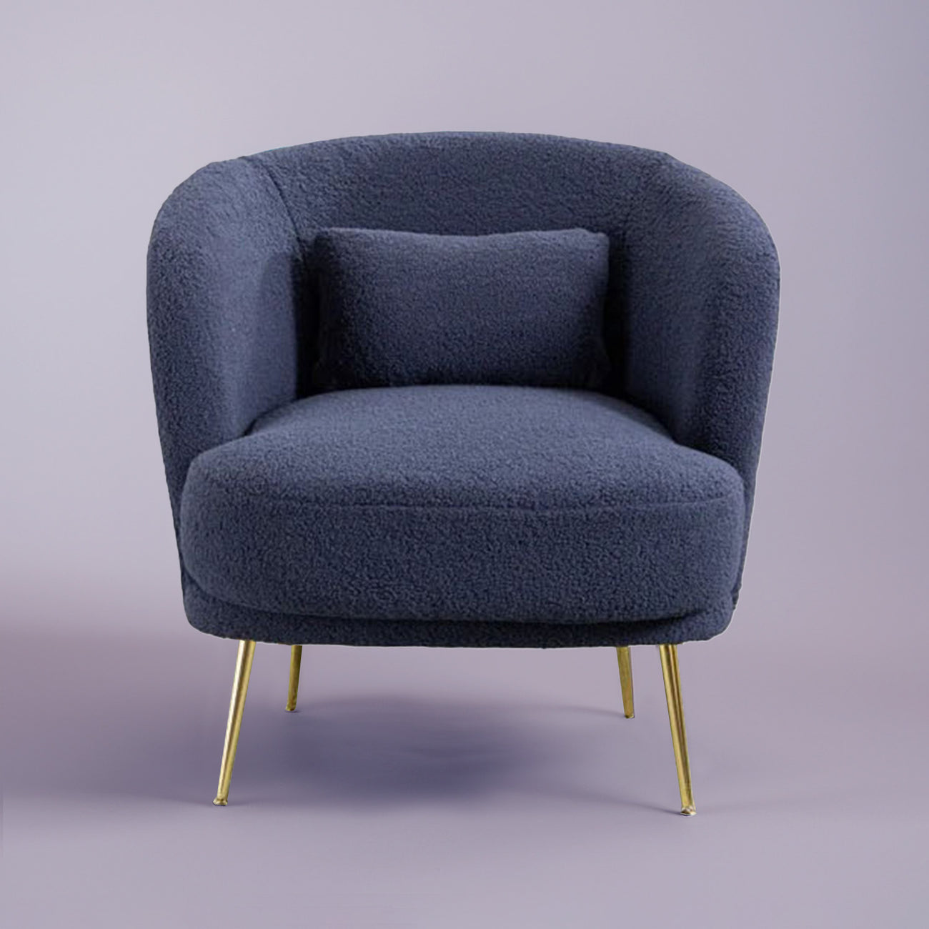 Buy Plush Velvet Accent Chair Blue Online