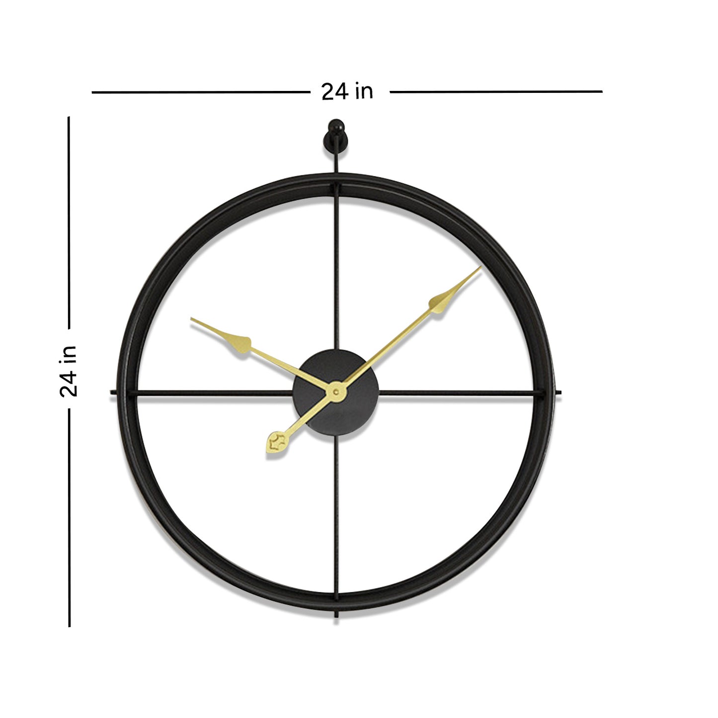 Stark Iron Timepiece Wall Clock