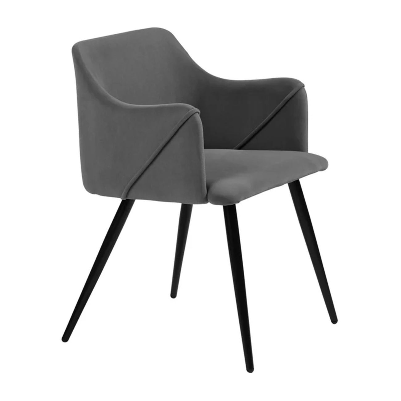 Shop Now Sophisticated Velvet Dining Designer Chair Grey Online