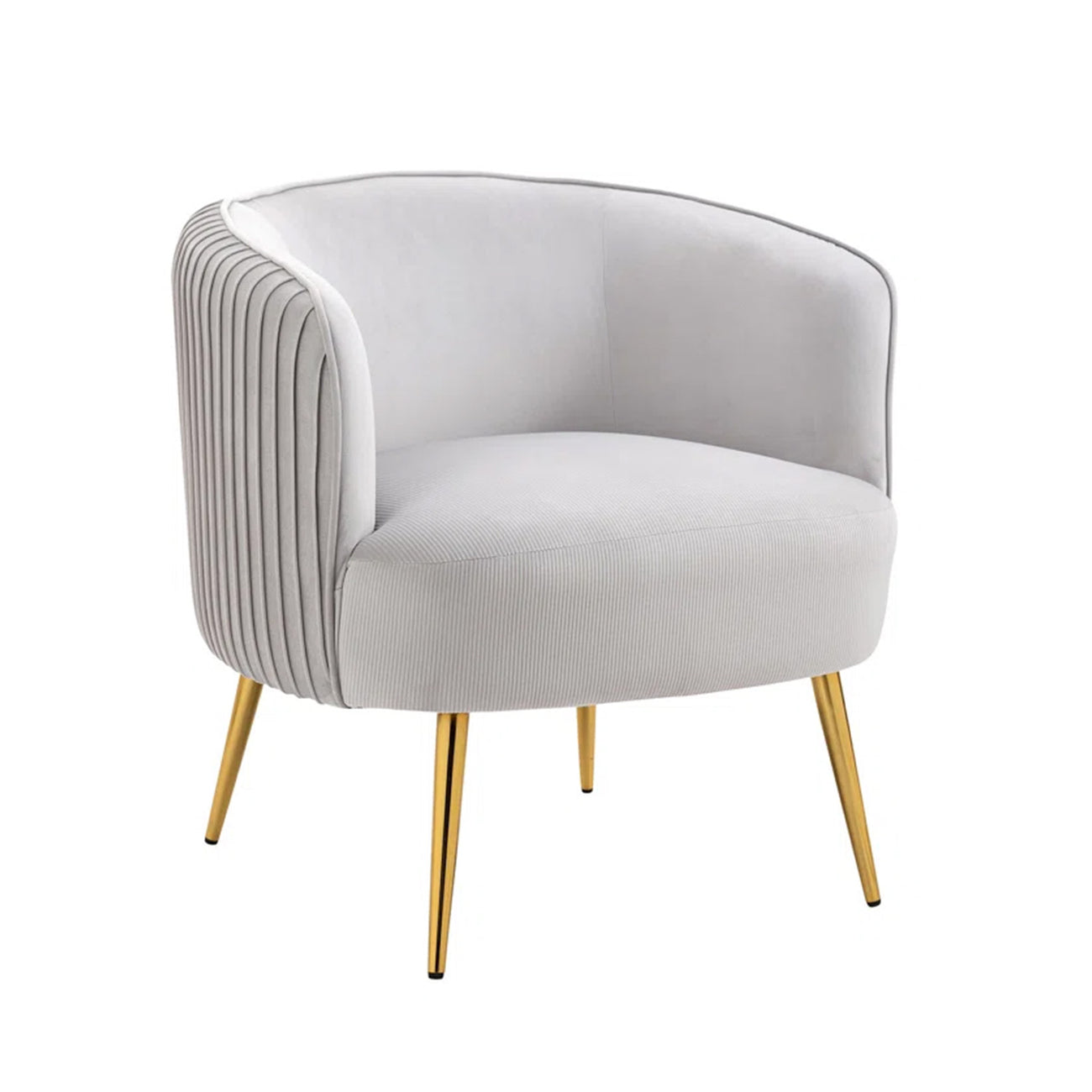 Shop Now Tufted Velvet Accent Chair Grey Online 