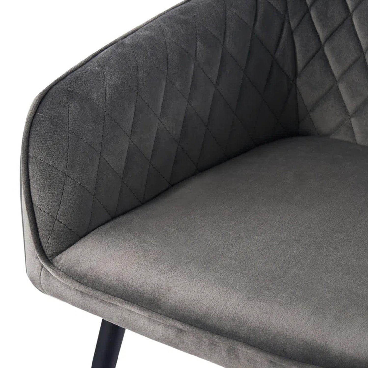 Shop Now Velvet Dining Chair Grey Online Store