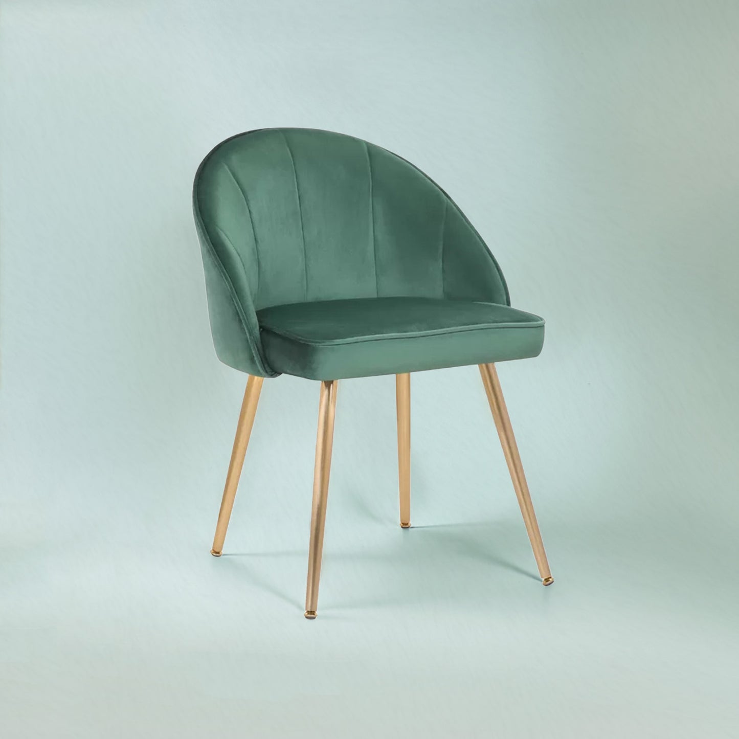 Buy Sleek Velvet Dining Chair Green Online