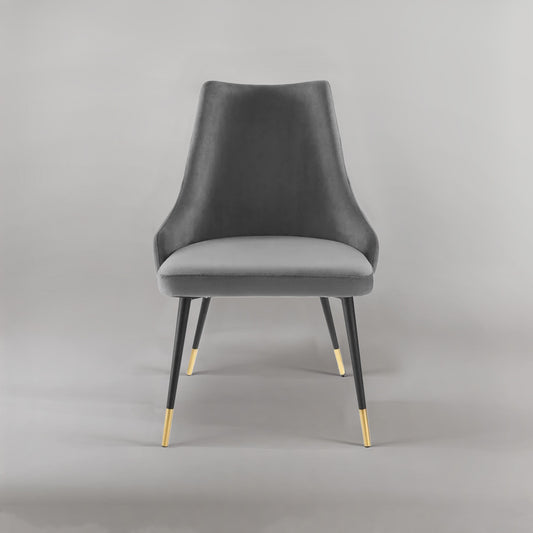 Buy Sleek Velvet Dining Table Chair Grey Online